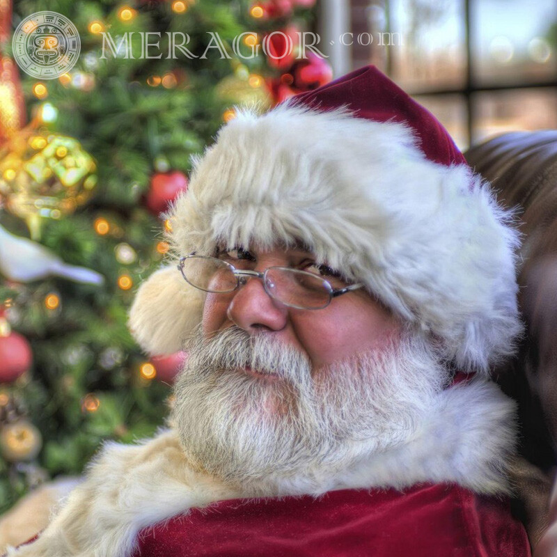 Santa Foto auf WatsApp Avatar herunterladen Weihnachtsmann Weihnachten Avatare Feierzeit