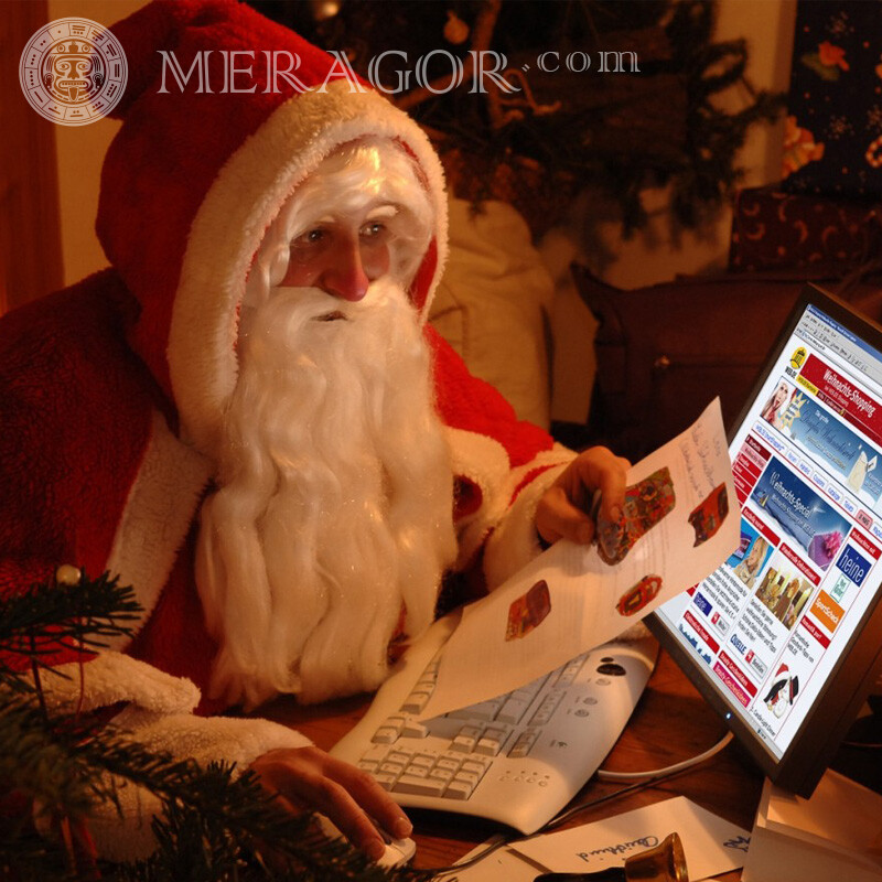 Hacer una carta a Santa Claus Papá Noel Para el año nuevo Fiesta