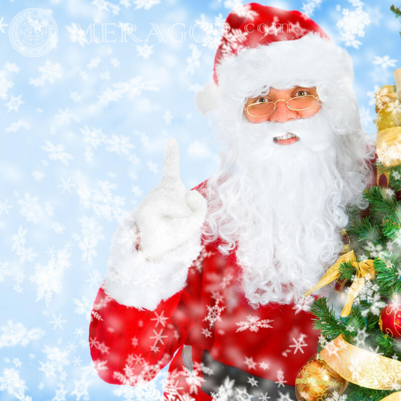 Foto del dibujo de Santa Claus Papá Noel Para el año nuevo Fiesta