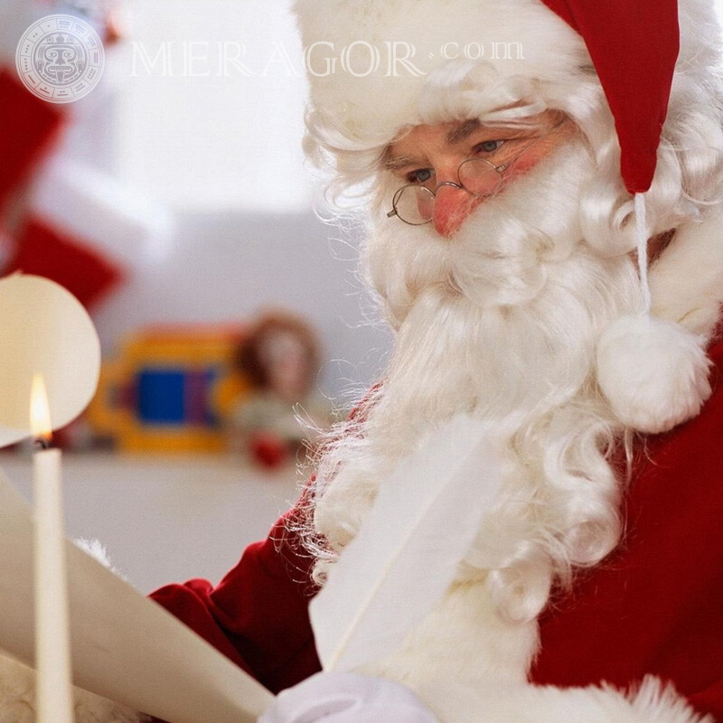 Photo de visage du père Noël Père Noël de Nouvel an Fêtes