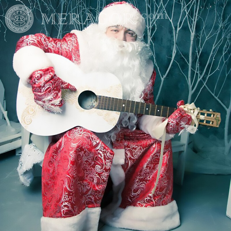 Imagen divertida de Santa Claus para tu foto de perfil Papá Noel Para el año nuevo Fiesta