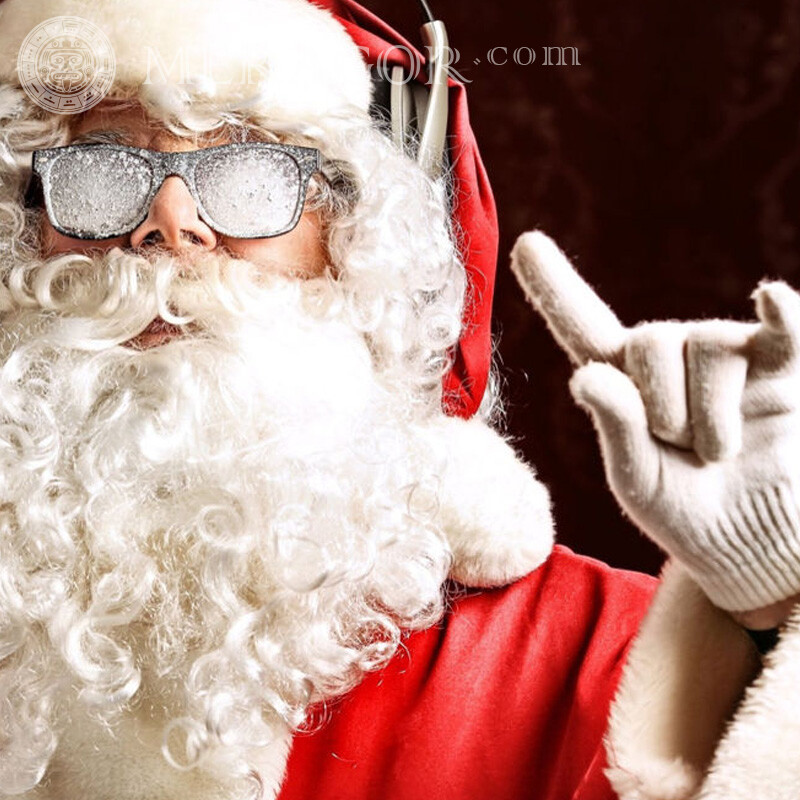 Foto do Papai Noel na sua foto de perfil Papai noel Para o ano novo Feriados