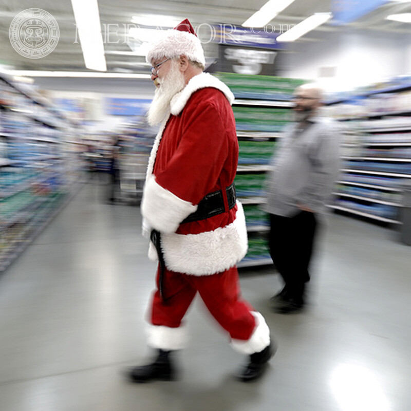 Der Weihnachtsmann kauft Geschenke Weihnachtsmann Weihnachten Avatare Feierzeit