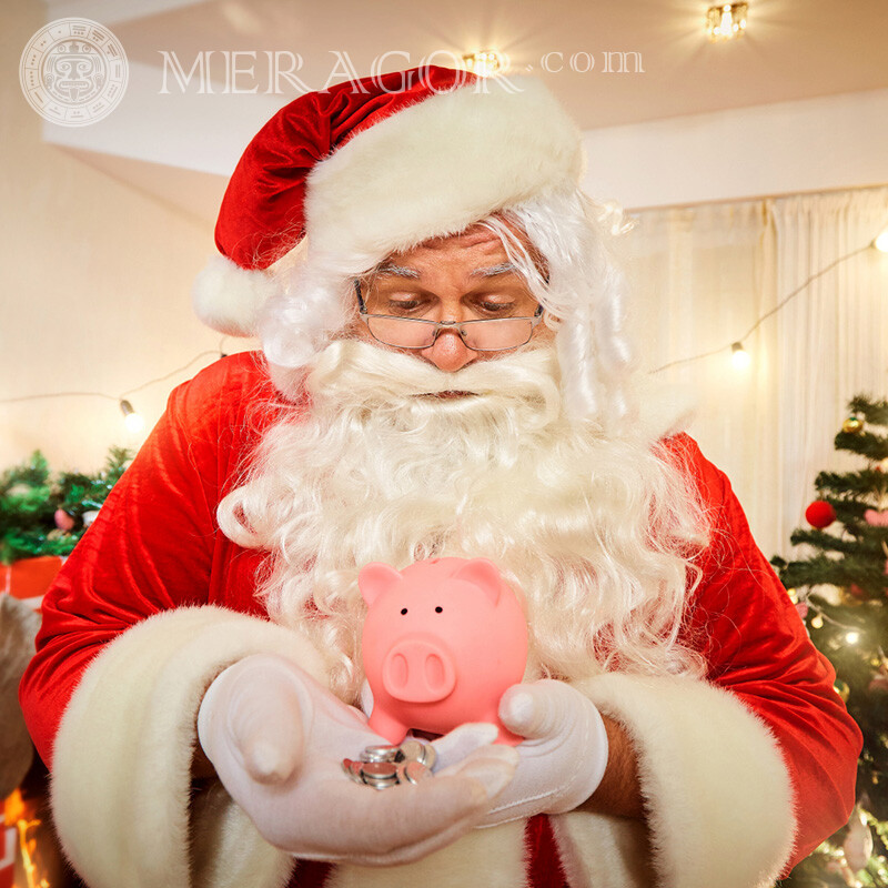 Santa Claus Foto herunterladen Weihnachtsmann Feierzeit Lustig