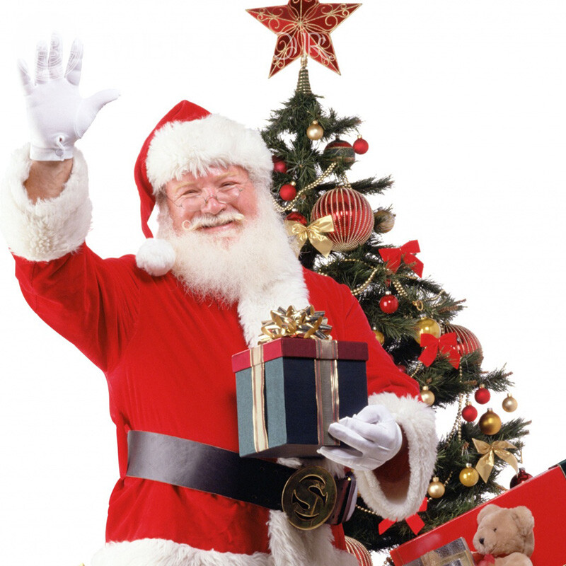 Afficher une photo du Père Noël sur Telegram Père Noël de Nouvel an Fêtes