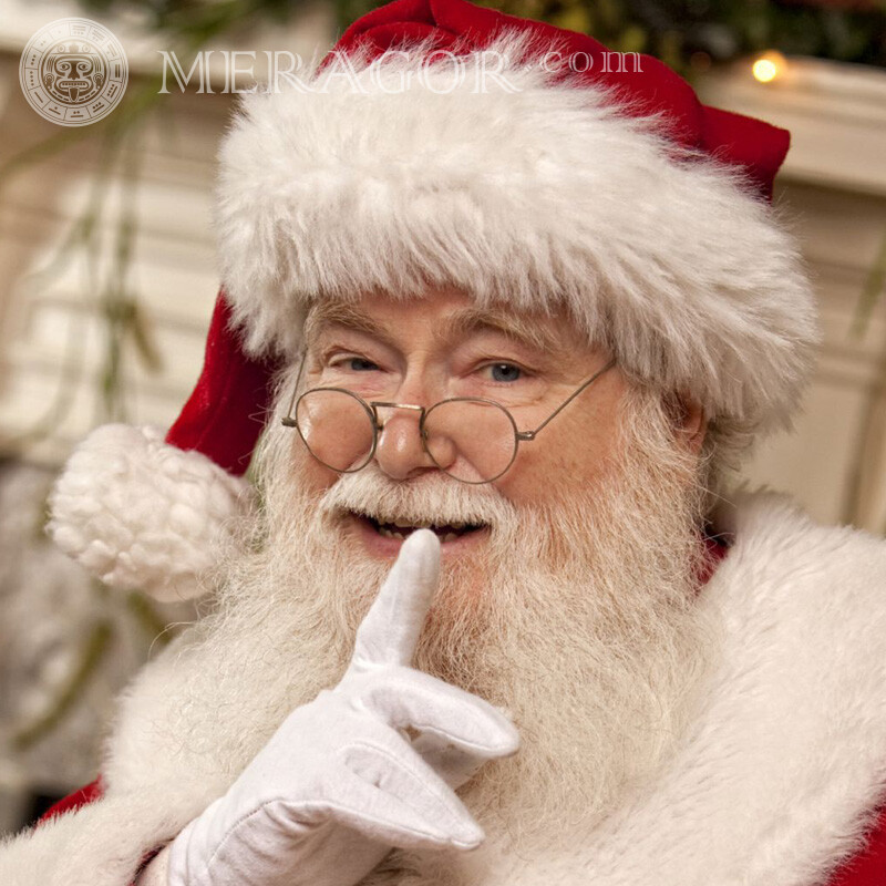 Baixe a foto do Papai Noel na foto do perfil do cara Papai noel Para o ano novo Feriados