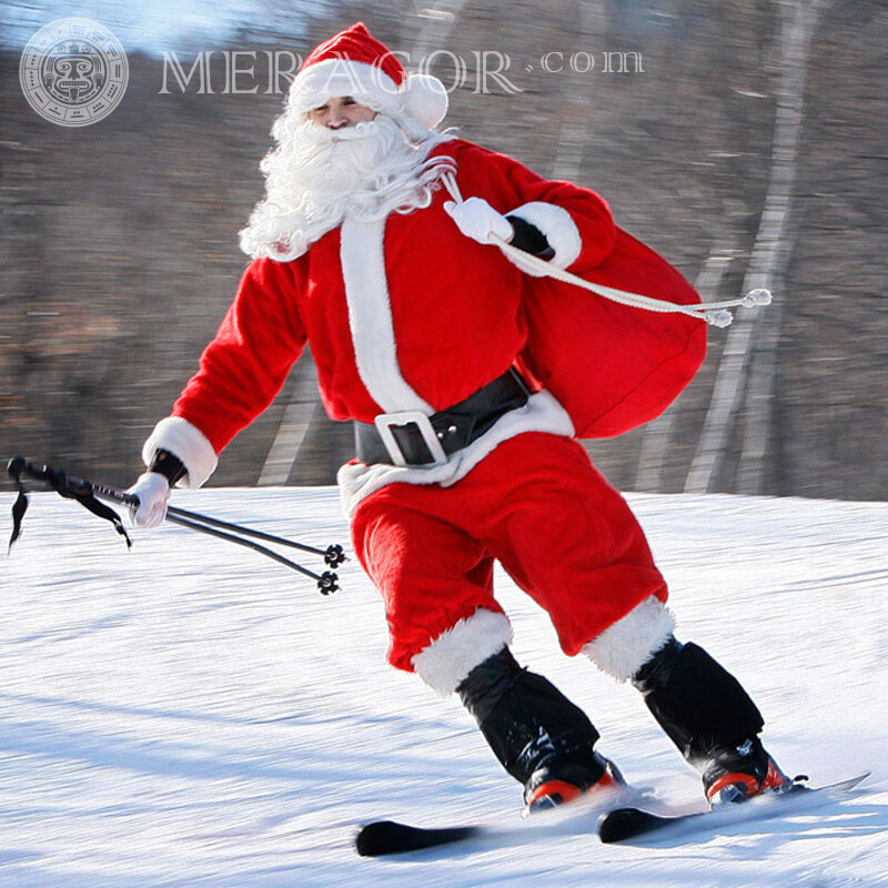 Photo winter Santa Claus Santa Claus New Year Holidays