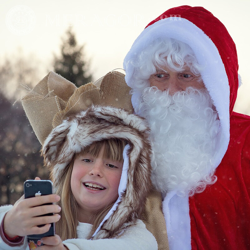 Photos de Santa Claus pour les enfants Père Noël de Nouvel an Fêtes