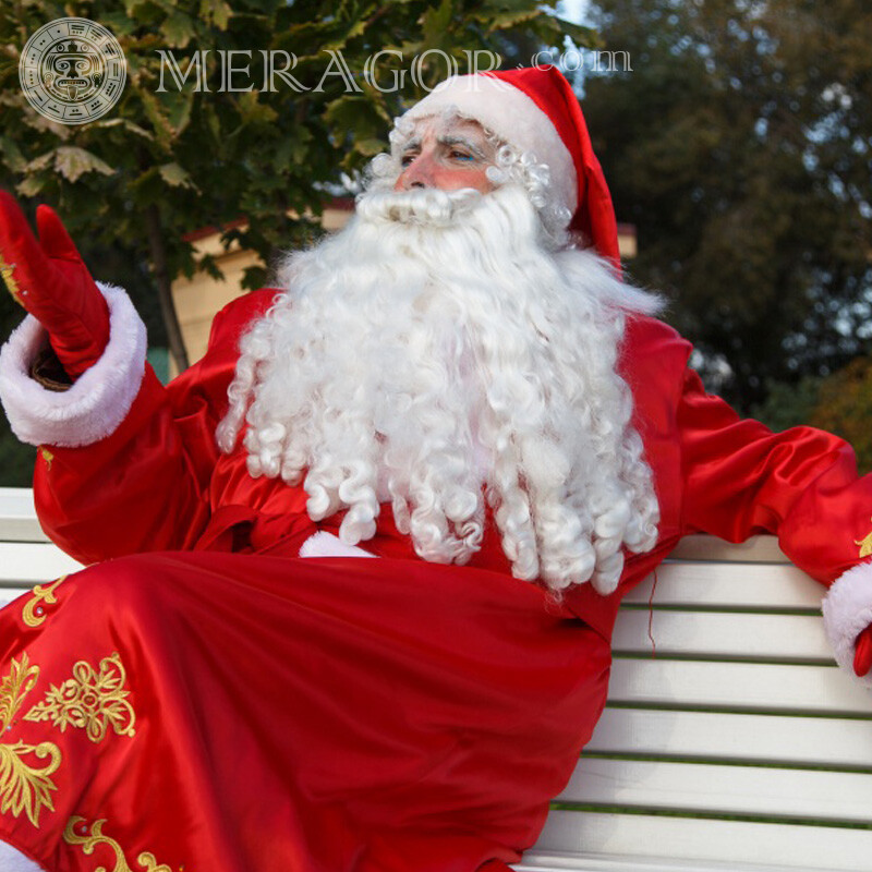 Santa Claus is resting Santa Claus New Year Holidays