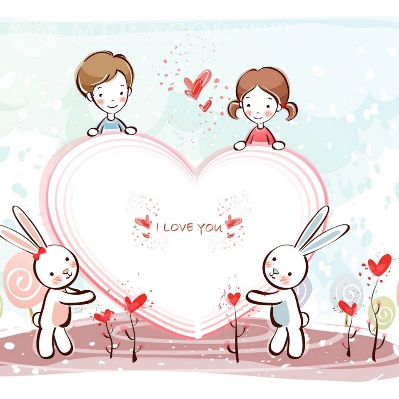 Beaux dessins d'amour sur un avatar Amour Animé, dessin