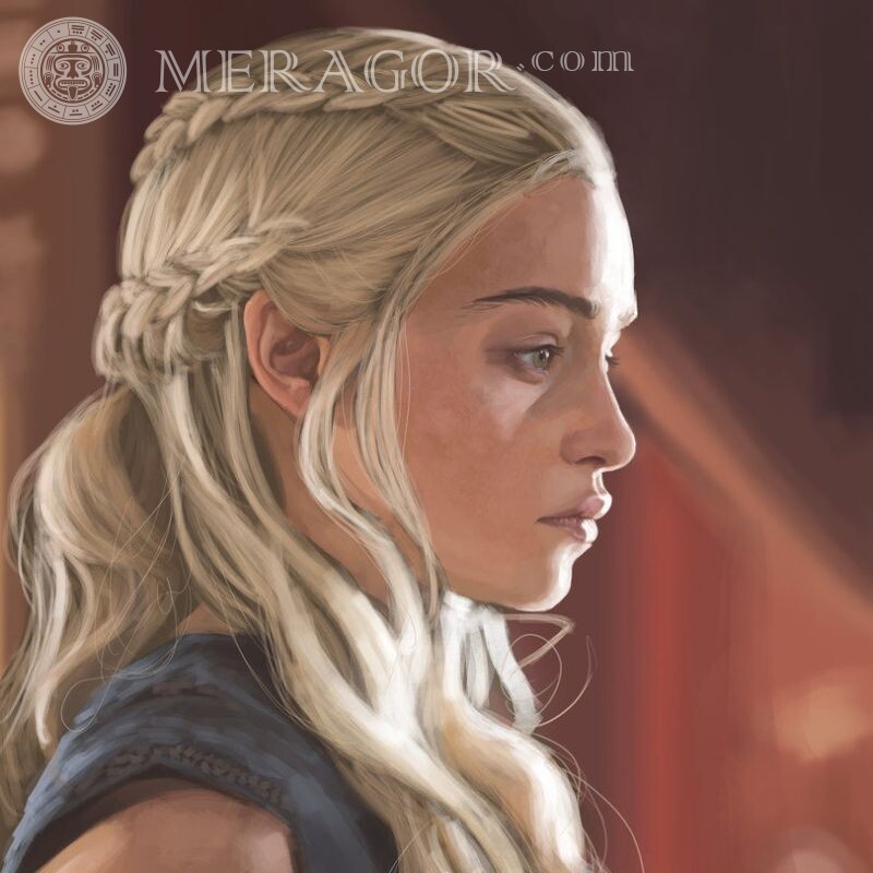 Game of Thrones Daenerys Avatar Prominente Anime, Zeichnung Blonden Mädchen