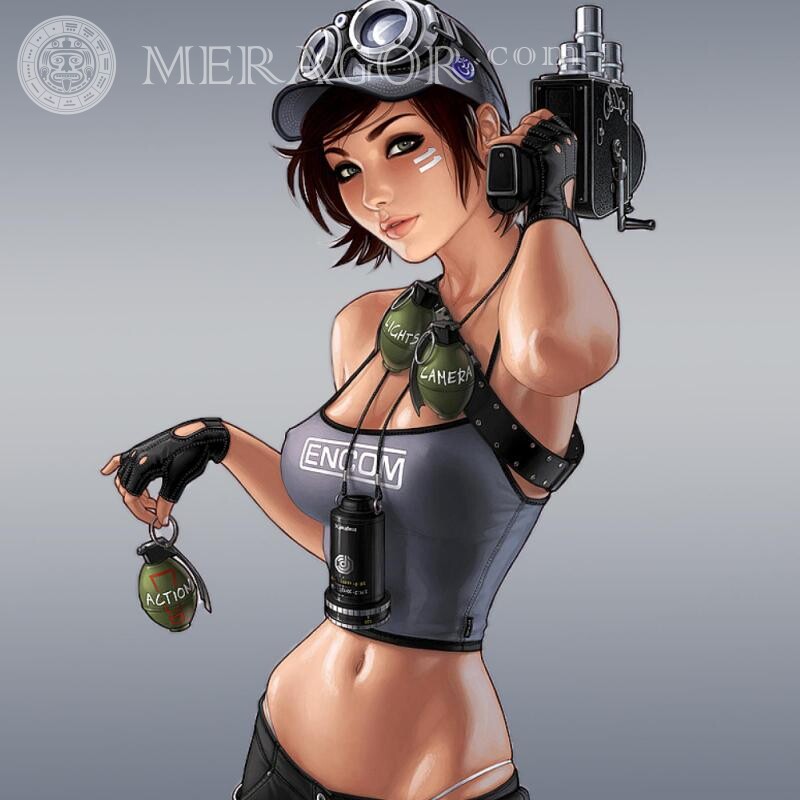 Картинка девушки с оружием на аву скачать С оружием, воины Counter-Strike Standoff Аниме, рисунок