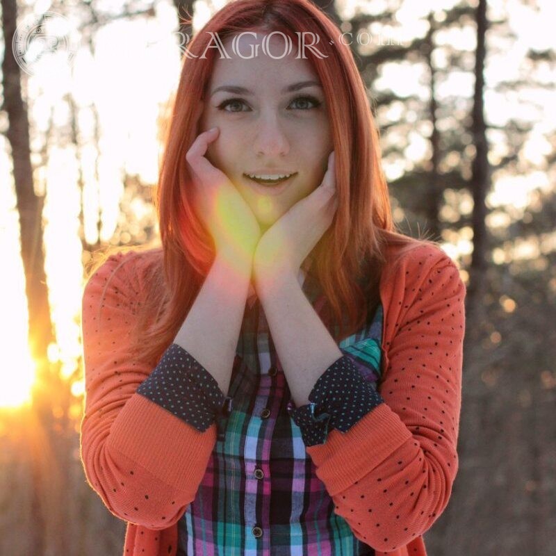 Redhead Girl Bild für Avatar herunterladen Rothaarige Europäer Russen Mädchen