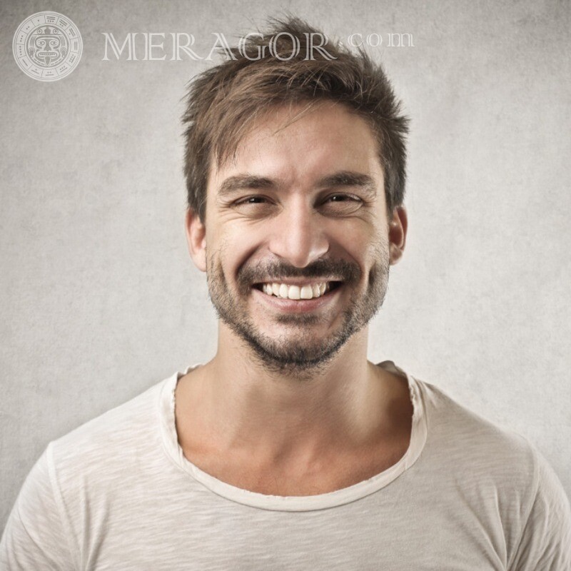 Chico genial en avatar Sin afeitar Caras, retratos Rostros de hombres Masculinos
