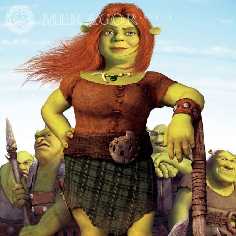 Fiona de Shrek en avatar Caricaturas Pelirrojo
