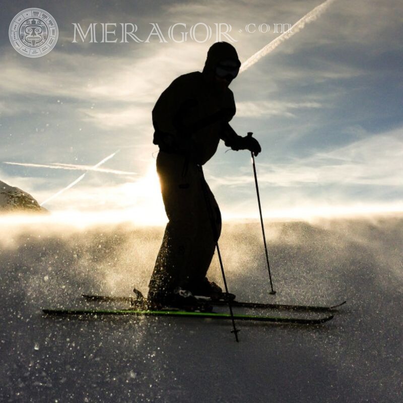Imagen de silueta esquiador para avatar Silueta Deportivos