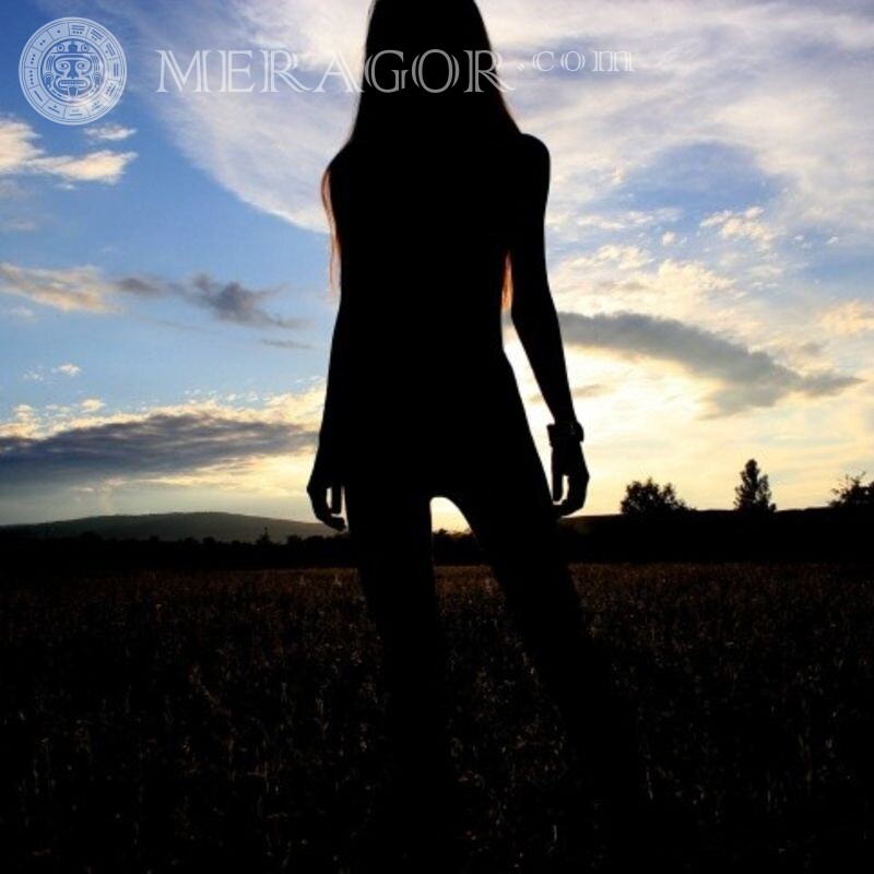 Beautiful photos with the silhouette of a girl Silhouette