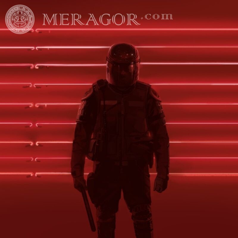 Foto da silhueta de um soldado em um avatar no escuro Silhueta Stim