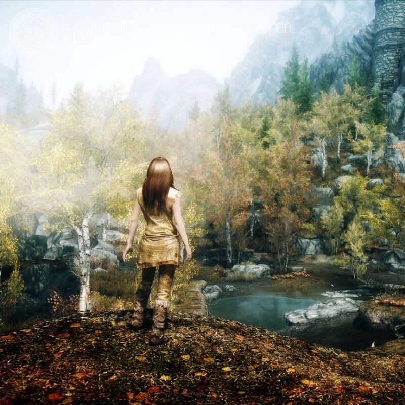 Skyrim картинка из игры на аву Все игры Девушки Осенние