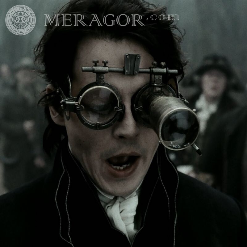 Sleepy Hollow Johnny Depp no ​​avatar Dos filmes Americanos Todas as faces Rostos de homens
