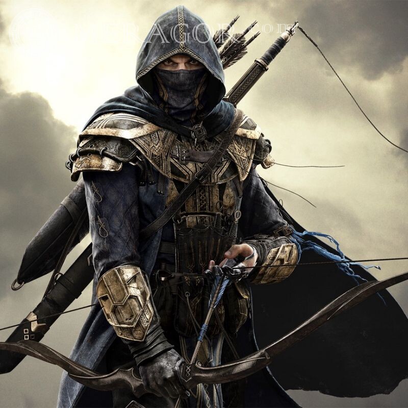 Asesino en avatar de The Elder Scrolls Todos los juegos Con capucha Enmascarado
