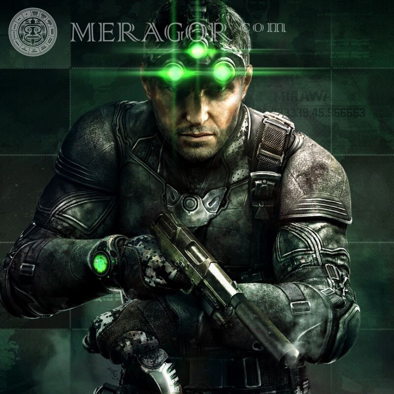 Splinter Cell Sam Fisher for icon All games With weapon