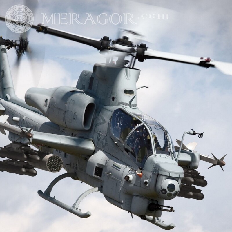 Download a photo of a helicopter for a guy on an avatar for free Military equipment Transport