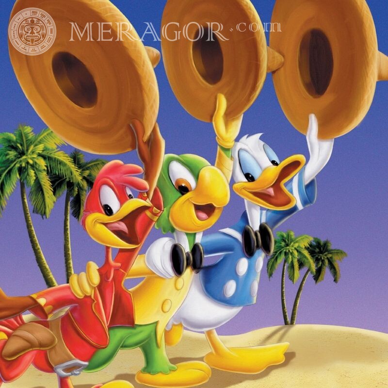 Three caballeros avatar from cartoon Cartoons Birds