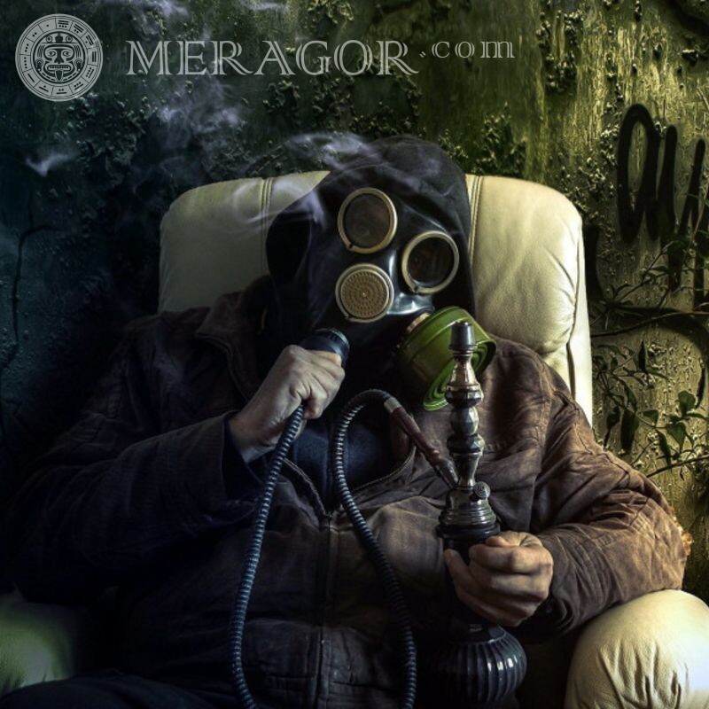 Download cool avatar in gas mask In a gas mask Without face Funny