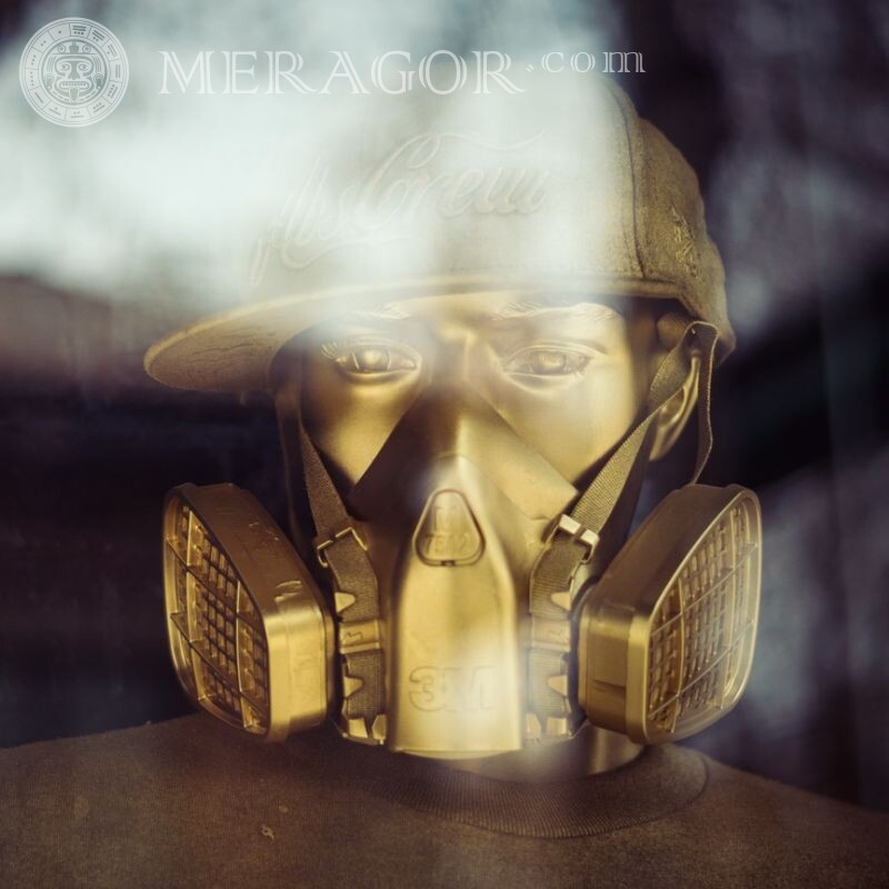 Avatar with gas mask In a gas mask In a cap