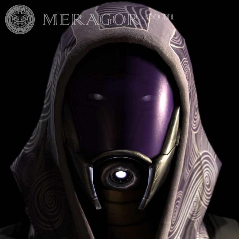 Máscara y máscara de gas en el avatar. Negros Sin rostro Con capucha En una mascara de gas