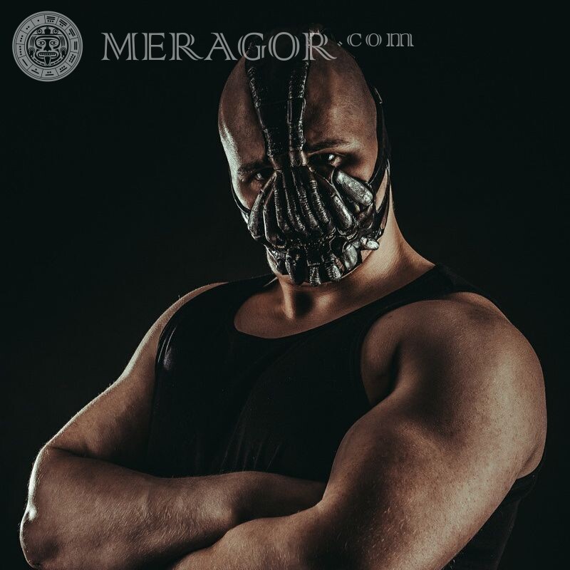 Cool guy in a mask for avatar Scary Without face Mask Men