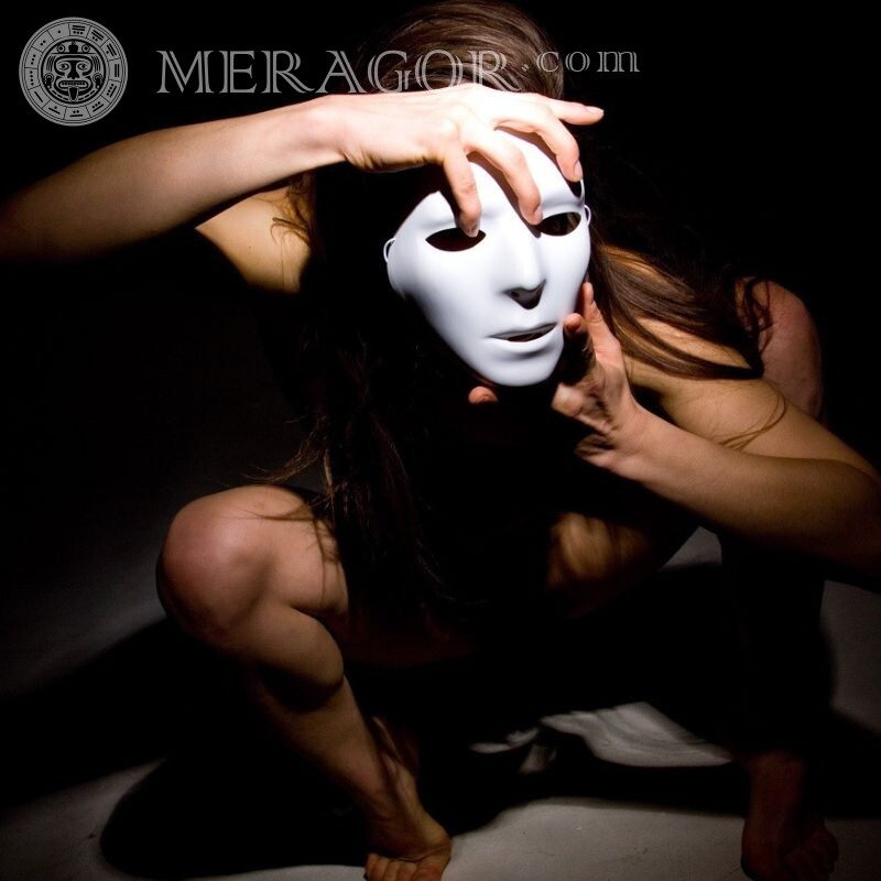 Picture of a man with a mask for avatar Mask Without face