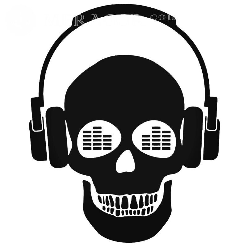 Imagem para avatar com fones de ouvido Em fones de ouvido Para o clã Anime, desenho