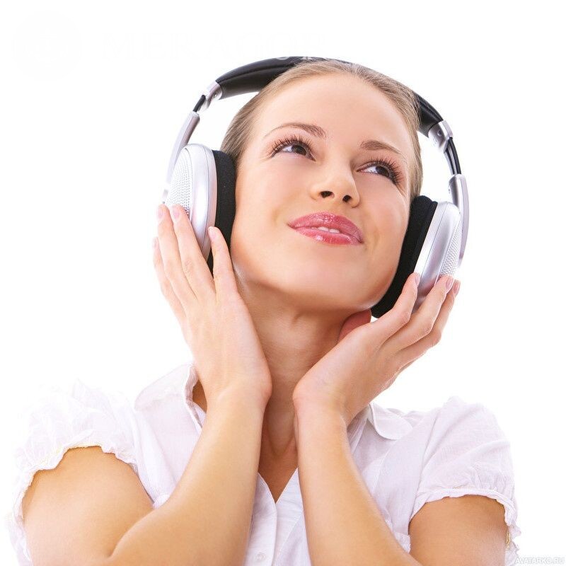 Girl in headphones bright avatar In the headphones Blondes Girls
