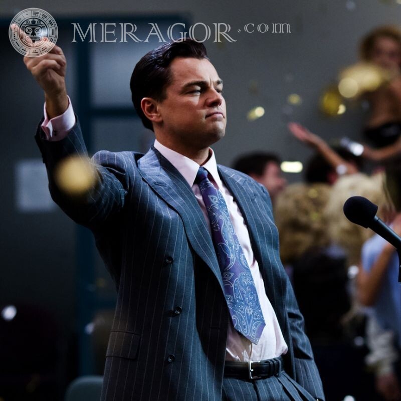 Der Wolf der Wall Street von Leonardo DiCaprios Avatar Prominente Geschäft Herr
