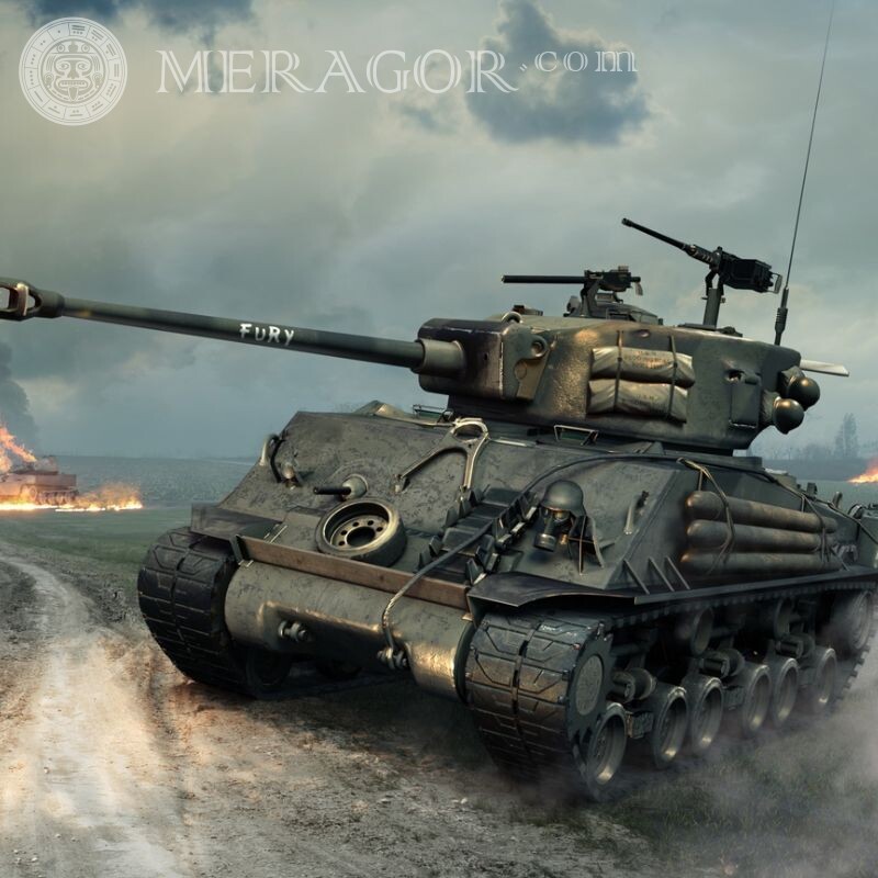 M4A3E8 Sherman Amerikanischer Panzer-Avatar Alle Spiele Transport
