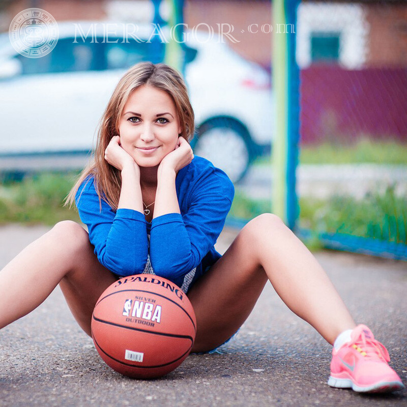 Avatar de sorriso de bola de jogador de basquete Belas Desporto