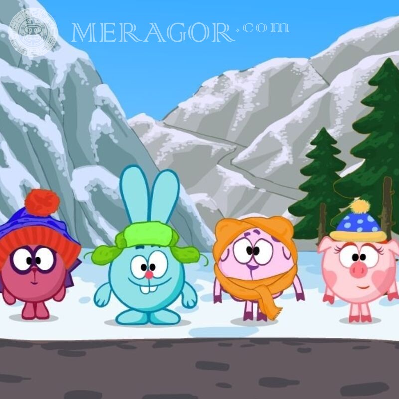 Smeshariki em uma paródia de avatar South Park Desenhos animados