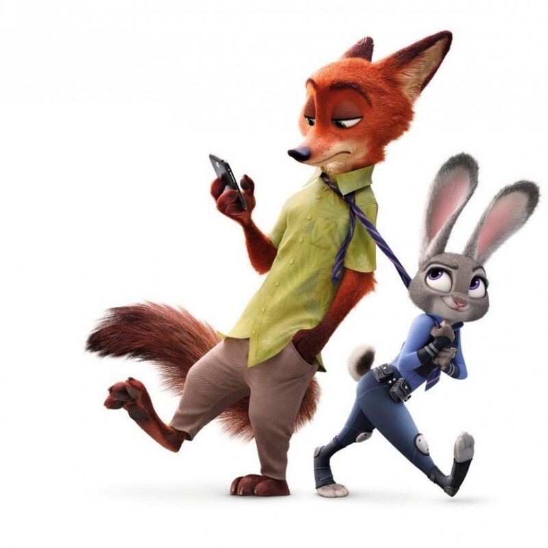 Zootopia Fox et Bunny sur avatar Dessin animé