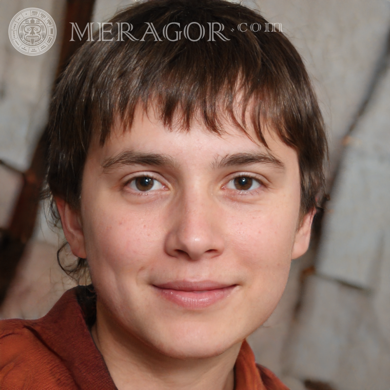 Meragor Cara De Un Niño Alegre Con Cabello Oscuro Para Cubrir