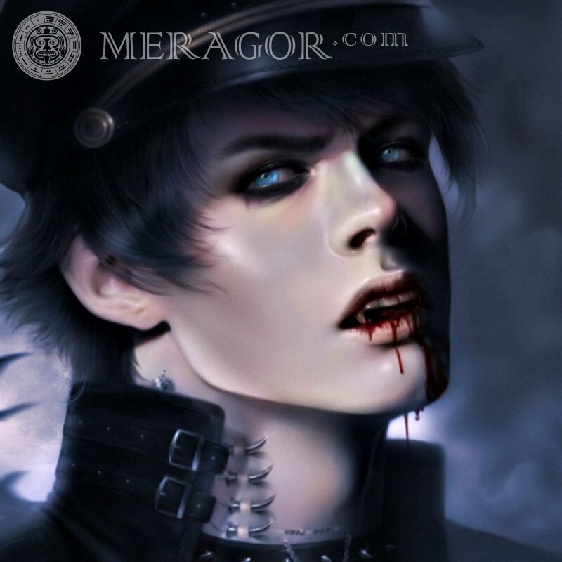 Picture vampire guy for avatar Vampires Anime, figure Faces, portraits.